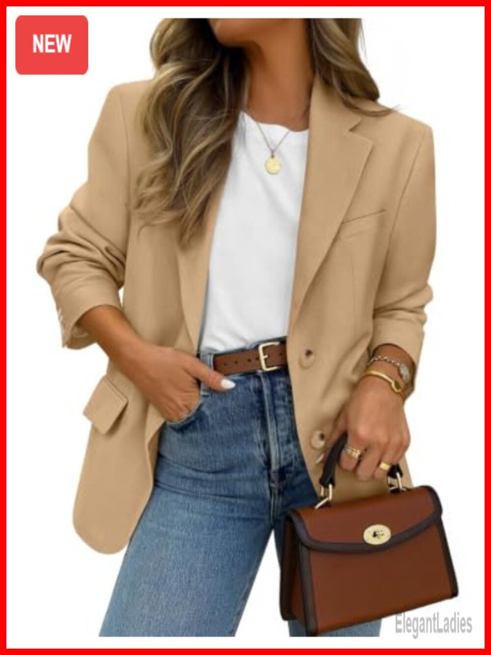 Women's Business Casual Lapel Blazer Suit Jacket Oversized